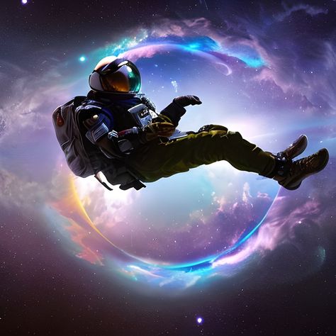 Man Floating In Space, Floating In Space Pose, Floating In Space Aesthetic, Floating In Space Art, Falling In Space, Floating Astronaut, Astronaut Floating In Space, Floating Through Space, Yearbook Cover