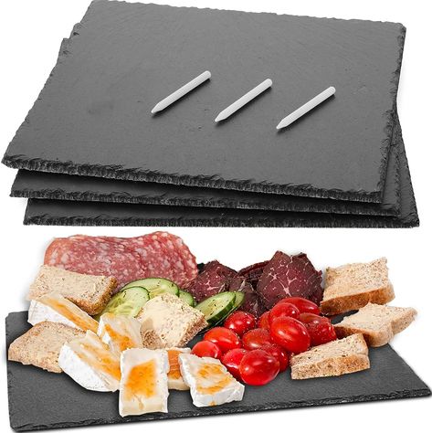 These are beautiful! 😍 Stone Plates, Platter Display, Slate Cheese Board, Sushi Party, Meat Appetizers, Stone Plate, Cheese Platter, Sushi Plate, Cheese Boards