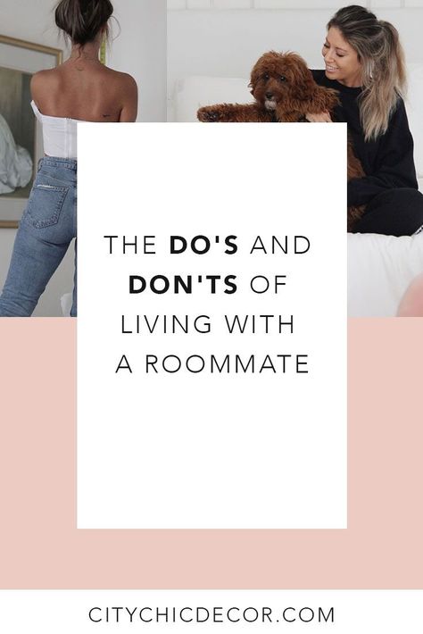 Living with a roommate or a boyfriend? Living with your best friend or someone random? No worries! These tips will help you survive living with someone else … especially if you have different interior tastes! These tips will make living with a roommate easier and will create harmony between you when decorating your apartment together! Decorating with roommates can be a struggle … but these tips will help! Tips For Living With Roommates, Living With Roommates Tips, Living With A Roommate, Living With Friends Apartments, House Rules For Roommates, Roomate Ideas College, Roommate Humor, Living With Best Friend Apartment, Roomate Ideas Apartments