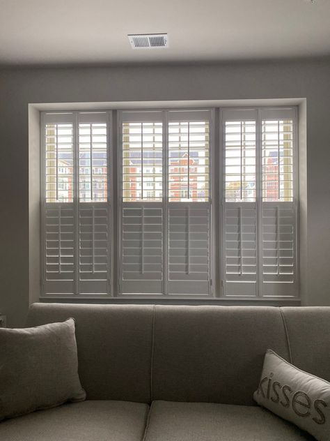 Shutters For Large Windows, Window Shutters Inside, Shutters In Bedroom, Arched Shutters, Shutters Interior Window, Bathroom Shutters, Shutters Inside, Blinds For Windows Living Rooms, Shutters Interior