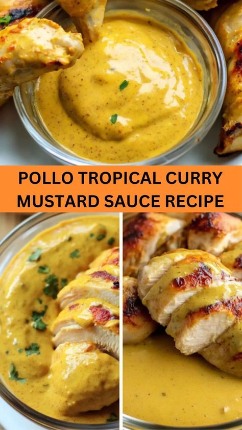 Curry Mustard Sauce, Pollo Tropical, Mustard Sauce Recipe, Cilantro Garlic Sauce, Garlic Sauce Recipe, Vegetarian Curry, Vegan Mayonnaise, Mustard Chicken, Mustard Sauce