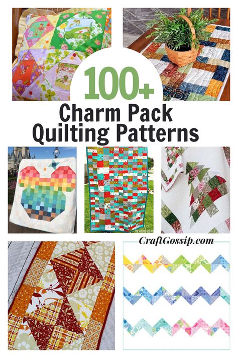 Charm pack quilting patterns to quilt and sew #quilting #charmpacks Easy patterns to get you stared. Blankets and small projects Mini Charm Pack Projects Moda, Charm Pack Projects Ideas, Charm Pack Projects Free Pattern, Charm Pack Quilts 5 Inch, Charm Quilt Patterns Free, Charm Square Projects, Charm Pack Quilt Patterns Free Easy, Free Charm Pack Quilt Patterns, Mini Charm Pack Quilt Patterns