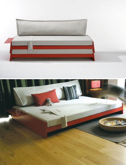 Stacking Bed, Unusual Beds, Rocking Bed, Backyard Cottage, Spare Bedroom, Mood Board Design, Space Saving Furniture, Back Support, Cool Beds