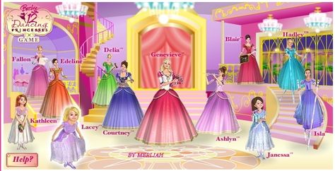 12 Dancing Princesses Helena Paparizou, Barbie 12 Dancing Princesses, Twelve Dancing Princesses, Princess Inspired Outfits, Princess Games, 12 Dancing Princesses, Fall Fashion Skirts, Childhood Memories 2000, Barbie Images