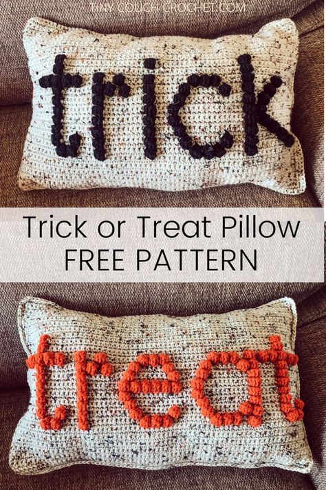 Free Halloween Crochet, Crochet Halloween Patterns Free, Crochet Fall Decor, Crochet Pillow Patterns Free, Fall Crochet Patterns, Crochet Pillow Cover, Crochet Pillow Pattern, Halloween Crochet Patterns, Crochet Design Pattern