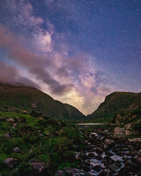 The Full Irish on Instagram: “Beautiful Milky Way shot over the Gap of Dunloe in Co Kerry by @mrpaulobrien . Look at the detail in that Milky Way Core! Wow. Have you…” Kerry Core, Gap Of Dunloe, Milky Way, The Gap, Looking Up, Scotland, Gap, Look At, Natural Landmarks