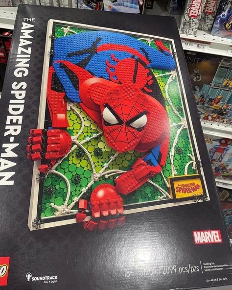 We haven't been posting rumors on the site for a while, but this one is kind-of cool. LEGO's Art line has been pretty decent so far with various themes among the 13 released sets. From Batman to the Rolling Stones and Marilyn Monroe we've seen some interesting takes. This new set brings The Amazing Spider-Man into the mix and breaks out of the frame with some 3D elements. #31209 #legoart #legomarvel #spiderman Lego Sets Marvel, Spiderman Lego Set, Spider-man Lego, Amazing Spiderman Art, Lego Spider Man, Spider Man Art, Marvel 2099, Lego Spiderman, Lego Decorations