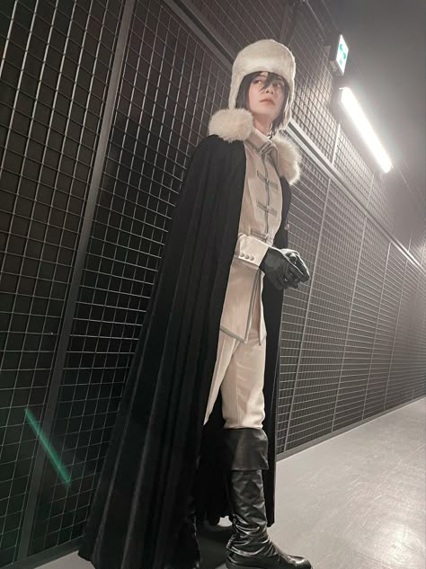 Fyodor Stage Play, Bsd Inspired Fashion, Fyodor Inspired Outfit, Yuta Kishimoto Fyodor, Fyodor Stage Actor, Fyodor Cosplay Bsd, Fyodor Outfit, Fyodor Dostoyevsky Cosplay, Fyodor Cosplay