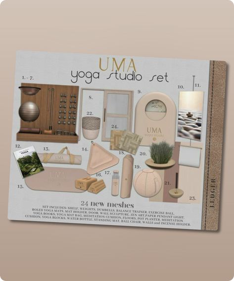 Uma Yoga Studio Balance Trainer | LedgerAtelier-10 Swatches Uma Yoga Studio Book | LedgerAtelier-4 Swatches Uma Yoga Studio Door (arch) M | LedgerAtelier-8 Swatches Uma Yoga Studio Dumbbells | LedgerAtelier-5 Swatches Uma Yoga Studio Exercise Ball (chair) | LedgerAtelier-10 Swatches Uma Yoga Studio Exercise Ball | LedgerAtelier-10 Swatches Uma Yoga Studio Incense Burner | LedgerAtelier-6Continue reading "UMA Yoga Studio" #gaming #furniture #bag #studio #sims4 #sims4cc Sims 4 Cc Exercise Equipment, Yoga Studio Sims 4, Sims 4 Yoga Studio, Sims 4 Pilates, Sims 4 Cc Yoga, Sims 4 Gym Cc, Sims 4 Gym, Studio Exercises, Door Arch