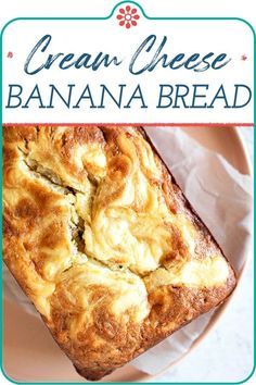 Banana Bread Cream Cheese, Specialty Breads, Cream Cheese Banana Bread, Pumpkin Bread With Cream Cheese, Bread With Cream Cheese, Best Banana Bread, Cream Cheese Recipes, Banana Bread Recipe, Bread Recipes Sweet