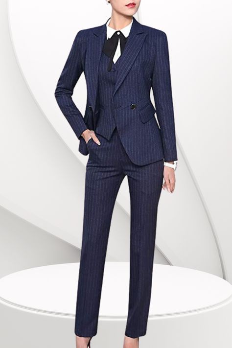 LISUEYNE Women's Three Pieces Office Lady Blazer Business Suit Set Women Suits for Work Skirt/Pant,Vest and Jacket. #summeroutfits 3 Piece Suit Women, Suit Set Women, Suits For Work, Walker Slater, Work Skirt, Women Suits, Ladies Blazer, Skirt Pant, Work Skirts