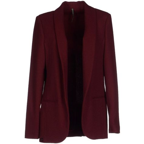 Manila Grace Blazer ($250) ❤ liked on Polyvore Maroon Blazer Women, Oversized Blazer Outfit, Maroon Blazer, Flamboyant Gamine, Jacket Collar, Outfit Png, Manila Grace, Normal Clothes, Shapes And Colors