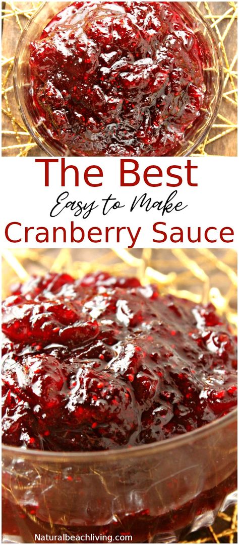 Easy Homemade Cranberry Sauce That Everyone Loves, Easy Thanksgiving recipes, Delicious homemade cranberry sauce to make ahead of time and you only need 3 simple ingredients to make this Cranberry Sauce Thanksgiving Recipe, Holiday recipe Make Cranberry Sauce, Chinese Lemon Chicken, Cranberry Sauce Thanksgiving, Easy Cranberry Sauce, Recipe Thanksgiving, Banana Split Dessert, Homemade Cranberry Sauce, Easy Thanksgiving Recipes, Cranberry Sauce Recipe