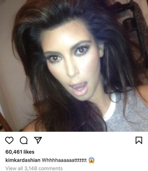 kim kardashian whaaaaaaat 😱 Swag Era, Random Photos, Kim K, صور مضحكة, Just Girly Things, Nicki Minaj, Dark Hair, Reaction Pictures, Photo Dump