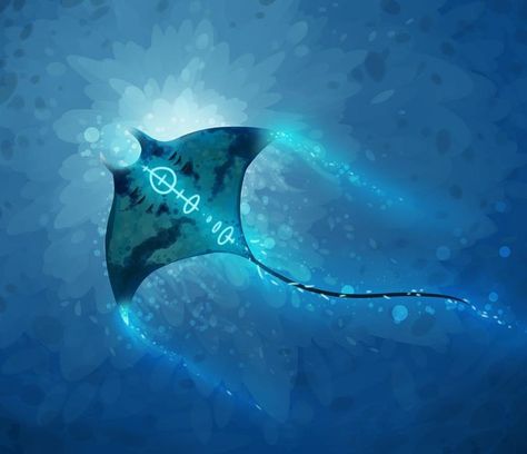 Stingray Art, Manta Ray Art, Sea Creatures Art, Greek Mythology Tattoos, Underwater Theme, Ocean Wallpaper, Ocean Vibes, Manta Ray, Ocean Creatures