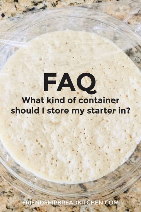 Should you store your Amish Friendship Bread starter or sourdough starter in a bag, bowl, or jar? via @fbkitchen Storing Sourdough Starter, Jars For Sourdough Starter, Sourdough Container, Sourdough Starter Container, Best Container For Sourdough Starter, How To Freeze Amish Friendship Bread Starter, Sourdough Jar, Recipes For Amish Friendship Bread Starter, Amish Friendship Bread Starter Uses