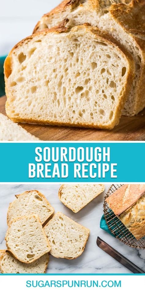 Sourdough Bread Recipe - Sugar Spun Run Easy Sourdough Bread, Beginners Bread Recipe, Easy Sourdough Bread Recipe, Sourdough Bread Sandwiches, Sourdough Bread Starter, Sourdough Sandwich, Sourdough Starter Discard Recipe, Easy Sourdough, Homemade Sourdough Bread