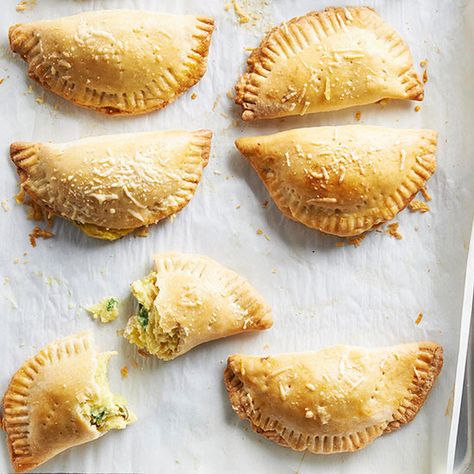 Roast Chicken Empanadas Fall Hand Pies, Hand Pie Dough Recipe, Hand Pie Dough, Chicken Empanadas Recipe, Savory Hand Pies Recipes, Hand Pies Savory, Chicken Empanadas, Pie Dough Recipe, Parmesan Cheese Potatoes