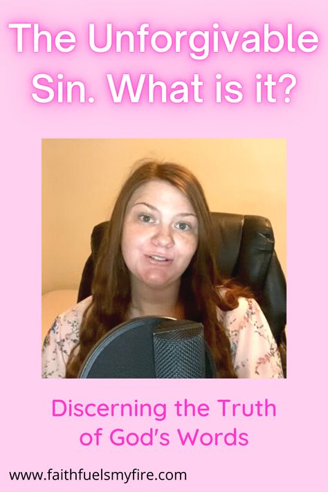 In today's episode, I talk about the unforgivable sin. I know the view on the unforgivable sin is different for a lot of people. Growing up I didn't realize what the unforgivable sin was. So I want to shed some light on this for anyone that is confused about what the unforgivable sin is. I pair this with prayer and scripture Unforgivable Sin, Today Episode, A Lot Of People, Power Of Prayer, Christian Women, Faith Based, Finding Peace, The View, The Truth