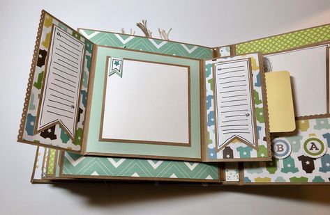 Baby Boy Book, Scrapbook Bebe, Baby Scrapbook Album, Baby Mini Album, Baby Boy Scrapbook, Travel Album, Girls Album, Mini Albums Scrap, Mini Album Tutorial