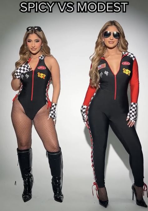 Cars Women, Women Costumes, Racing Girl, Grid Girls, Halloween Inspo, Woman Silhouette, Women's Costumes, Race Cars, Halloween Decorations