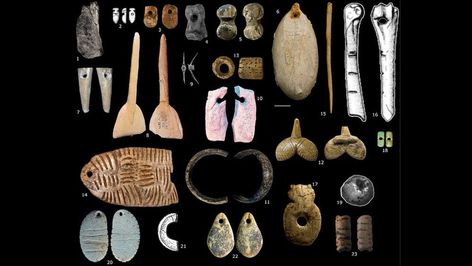 Prehistoric jewelry reveals 9 distinct cultures across Stone Age Europe Paleolithic Jewelry, Prehistoric Jewelry, Prehistoric Humans, Ancient Artifacts Prehistoric, Materials Science And Engineering, Archeological Sites, Venus Of Willendorf, Hunter Gatherer, Material Science