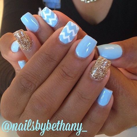 @AutenticAsh1105 Ongles Baby Blue, Blue Gel Nails, Nail Work, Baby Blue Nails, Fingernail Designs, Fancy Nails, Short Acrylic Nails, Creative Nails, Nail Polishes