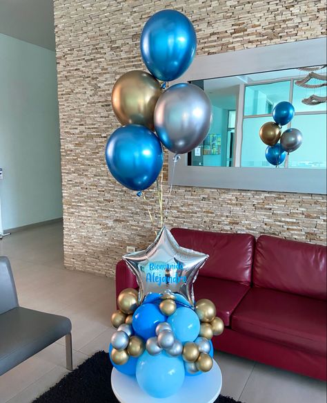 #welcome #welcomebaby #bienvenidobebe #bienvenidabebe #itsaboy #babyboy #detalles #globos #decoracion Welcome Home Balloon Bouquet, Gigi Birthday, Welcome Home Baby, Baby Balloon, Diy Balloon Decorations, Baby Hospital, Balloon Diy, Balloon Bouquet, Welcome Baby