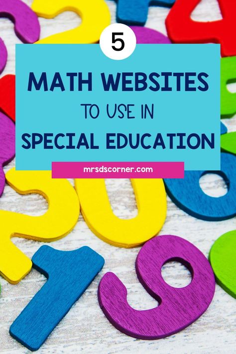 Sometimes as a special ed teacher it's necessary to find websites or apps to supplement and support your curriculum. As you check out these math resources take your individual students' needs and academic levels in to consideration. Curriculum is never one-size fits all in special education so it important to find resources that work for your individual students. Here are 5 great math websites to incorporate in your classroom for special education students. Math For Special Needs Students, Technology In Special Education, Special Education Math Elementary, Math Curriculum For Special Education, Math Centers Special Education, 3rd Grade Special Education, Special Ed Math, Functional Math Special Education, Math Special Education