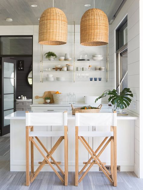 Rooms Lack Impact? 17 Interior Designers Share Dramatic Decorating Ideas Small Kitchen Pictures, Dapur Rustic, Scandinavian Dining Room, Garage Conversion, Coastal Kitchen, Style Deco, Contemporary Luxury, Cool Ideas, Open Shelves