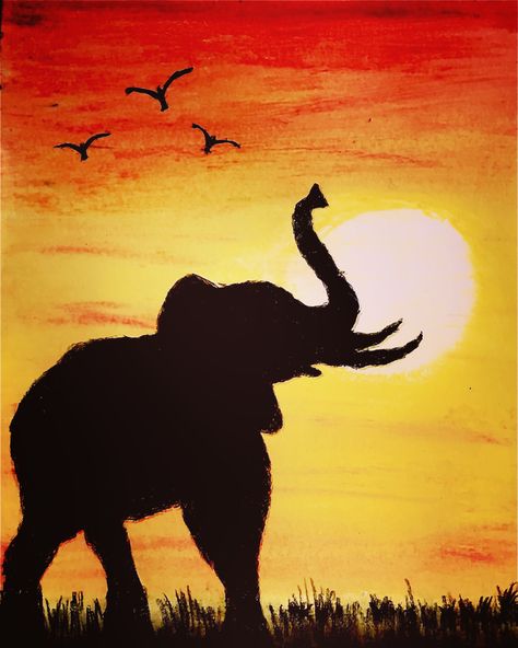 Elephant Elephant Painting Canvas, African Giraffe, Ideas Uñas, 3rd Grade Art, Elephant Painting, Mini Canvas, Painting Ideas, Moose Art, Canvas Painting