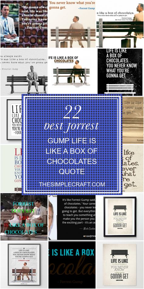 22 Best forrest Gump Life is Like A Box Of Chocolates Quote #forrest #gump #life #is #like #a #box #of #chocolates #quote #LifeQuotes #forrestgumplifeislikeaboxofchocolatesquote Life Is Like A Box Of Chocolates, Chocolates Quote, Forrest Gump Quotes, Crafts Quotes, Chocolate Quotes, Forest Gump, A Box Of Chocolates, Box Of, Box Of Chocolates