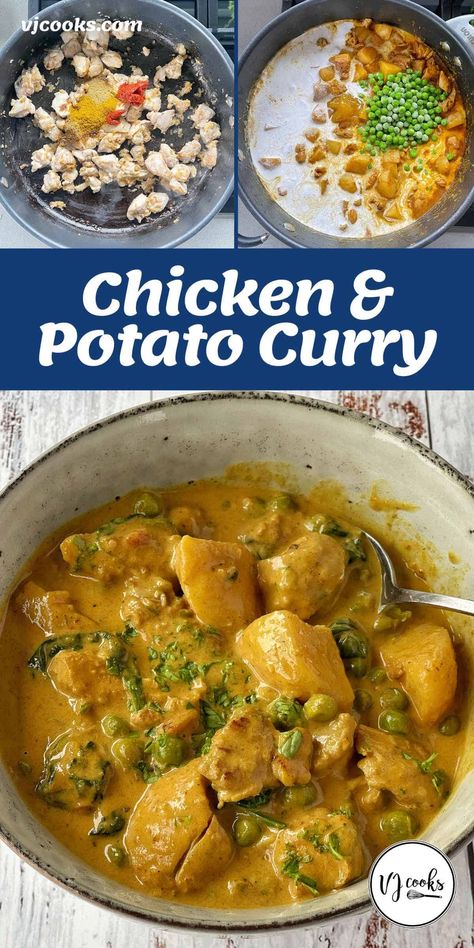 Curry Ground Chicken, Chicken And Veggie Curry, Chicken Potato Curry Recipe, Different Types Of Curry, Caravan Meals, Chicken Lentil Curry, Potato Chicken Curry, Chicken Curry With Potatoes, Curry Meals