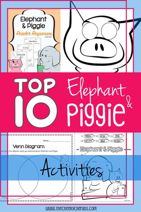 Mo Willems is one of my favorite author studies. I really enjoy using Willems because it brings a lot of fun to our classroom! His books are entertaining and the kids always have a great time. These highly engaging “Elephant & Piggie” themed activities are sure to be a hit with your young learners. See the list of suggestions below. Hope you enjoy!   CHECK OUT THIS GREAT SELECTION: #1 Elephant & Piggie – Extension Activities Your students will enjoy these extension activities to use... Elephant And Piggie Activities, Elephant Worksheet, Mo Willems Activity, Mo Willems Author Study, Piggie And Elephant, Elephant And Piggie, Mo Willems, Nouns And Verbs, Author Studies