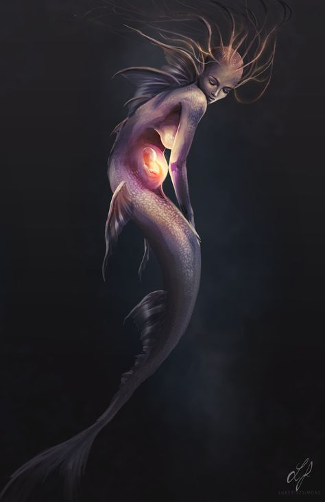 Dark Mermaid, Mermaid Artwork, Fantasy Mermaids, Mermaid Drawings, Mermaids And Mermen, Beautiful Mermaids, Mythical Creatures Art, Mythological Creatures, Mystical Creatures