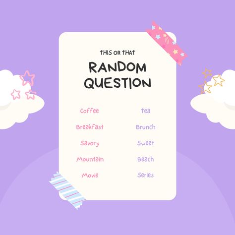 Colorful Playful This or That Question Instagram Post Canva Template #goodware #luoffa #canva #template Cute Questions, Dog Accesories, Instagram Feed Planner, Acnh Designs, Story Ig, Instagram Feed Inspiration, Sunflower Art, Web Inspiration, Packing Design