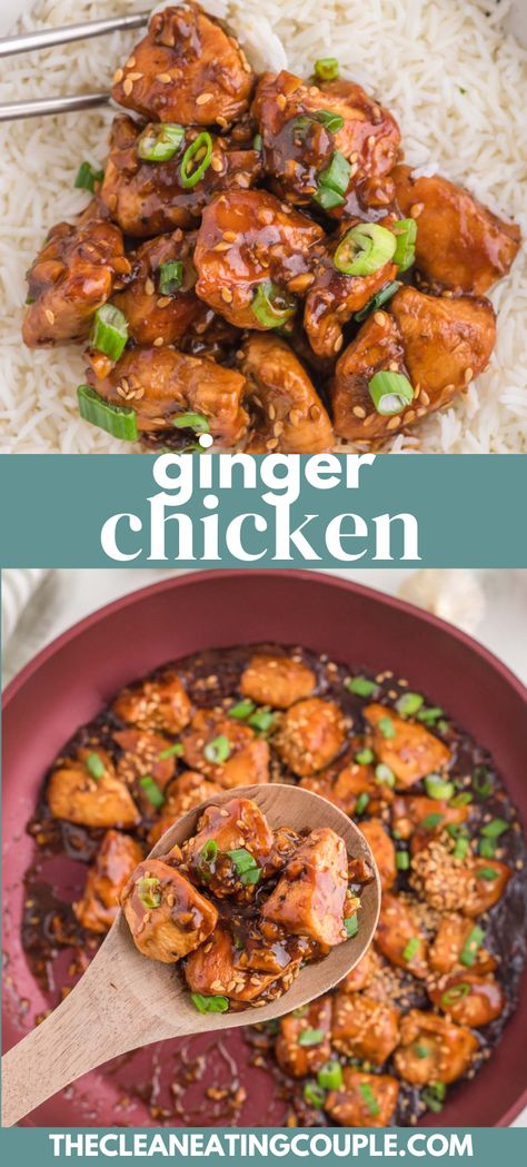 Thai Ginger Chicken Recipes, Recipes Using Fresh Ginger, Garlic Ginger Chicken, Ginger Chicken Recipes, Protein Dinner, Ginger Chicken, Marinade Sauce, Recipe Sweet, Ginger Recipes