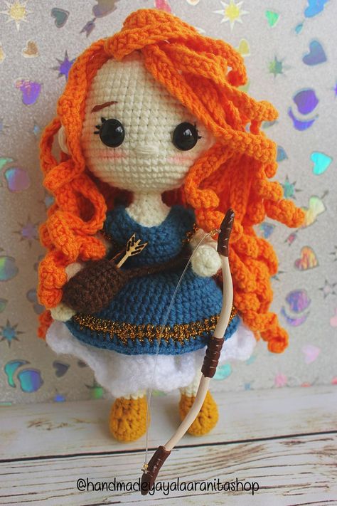 Disney Crochet Patterns, Princess Merida, Crochet Fairy, Merida Brave, Crochet Geek, Yarn Dolls, Crochet Disney, Crochet Dinosaur, Crochet Knit Hat