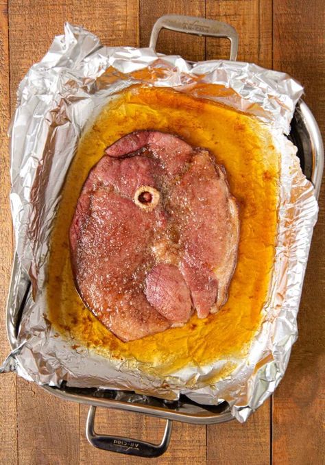 Brown Sugar Ham Steak Recipe - Dinner, then Dessert Glaze For Ham Slices, Baked Ham Slices Recipes, Best Ham Steak Recipe, Recipe For Ham Steak, How To Cook Ham Slices, Baked Ham Steak Recipes, Recipes For Ham Steak, Ham Slice Recipes, Ham Slices In Crockpot