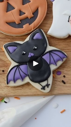 511K views · 42K reactions | Share this cookie idea with your bestie for your upcoming baking/spooky movie night. (Not sure if that’s actually a thing but I think I now need to make that a thing, don’t you?)

 I originally saw this design posted by @thebearfootbaker a few years back so please give her all the credit for the genius idea. 

Decorating cookies, Halloween treats, bat cookies, cookie flips, Halloween cookies, reels for kids, Halloween diy, royal icing, sugar cookies, satisfying | Garty Goodies Cookies | Halloween Spooky Music Orchestra · Vampire Waltz Diy Royal Icing, Cookie Flips, Cookie Paint, Cookie Flooding, Flooded Cookies, Halloween Cookie Designs, Bat Cookies, Spooky Movie Night, Royal Icing Sugar Cookies