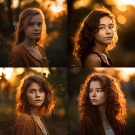 Golden Hour Lighting Reference, Golden Hour Lighting, Sunset Lighting Reference, Natural Lighting Photography, Portrait Sunset, Daylight Portrait, Golden Light Photography, Sunset Portrait, Golden Hour Portrait Photo Ideas