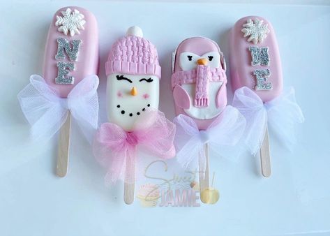 Winter Wonderland Cakesicles, Baby Shower Cakesicles, Winter Wonderland Baby Shower, Winter Wonderland Party, Winter Onederland, Wonderland Party, Winter Wonderland, 1st Birthday, Twins