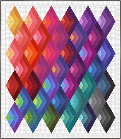 Modern Quilt Blocks, Fun Quilt, 3d Quilts, Quilt Modernen, Geometric Quilt, Rainbow Quilt, Arte Inspo, Book Quilt, Barn Quilts