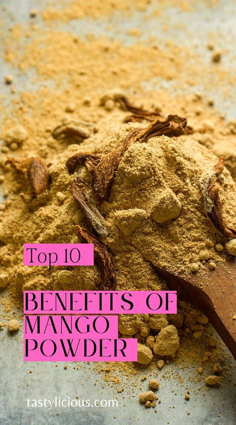 Health benefits of amchur or mango powder | mango powder benefits for skin | mango powder uses | how to use amchur powder for weight loss | benefits of mango powder on skin | benefits of mango powder for face | nutritional benefits of mango powder | Dried Mango Powder Health Benefits African Mango Extract Benefits, Amchur Powder, Benefits Of Mango, Mango Health Benefits, Powder For Face, Mango Powder, Mango Benefits, Baking For Beginners, Lime Powder