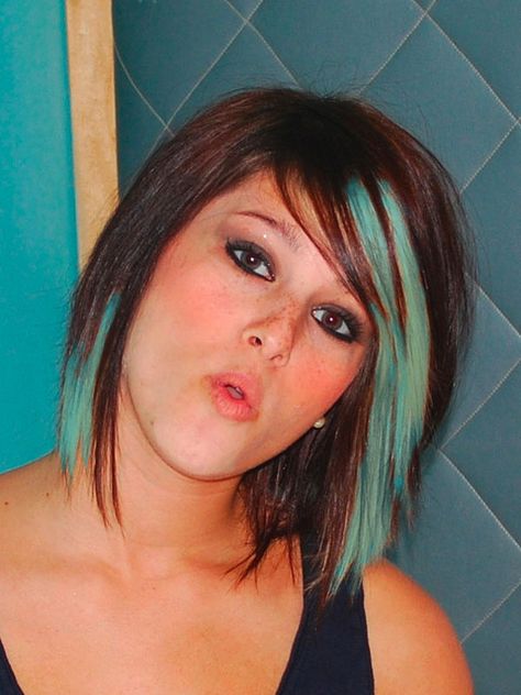 teal hair color | Recent Photos The Commons Getty Collection Galleries World Map App ... Teal Hair Streaks, Teal Hair Color, Teal Hair, Hair Streaks, Funky Hairstyles, Brown Hair With Highlights, Light Brown Hair, Hair Today, Green Hair