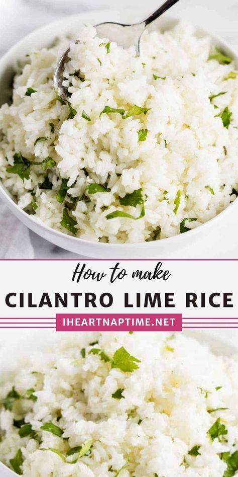 Instant Pot Cilantro Lime Rice, Chipotle Cilantro Lime Rice, Enchilada Rice, Cilantro Lime Rice Recipe, Lime Rice Recipes, Instant Pot Vegan, Copycat Chipotle, Ip Recipes, Cafe Rio