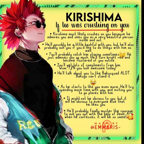 Kirishima Imagine, Kiri Headcanons, Kirishima As A Boyfriend, Kirishima Eijirou X Yn, Kirishima Headcanon, Kirishima X Yn, Kirishima X Y/n, Funny My Hero Academia, Mha Boyfriend