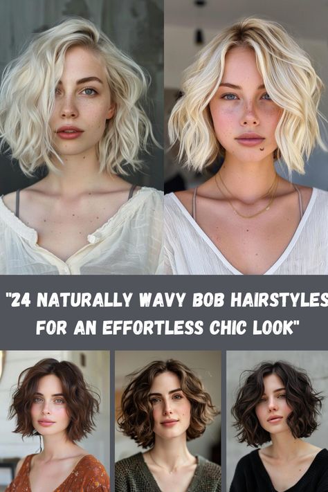 Embrace your natural waves with these 24 effortlessly chic bob hairstyles. Whether your hair is naturally curly or you want to create soft waves, these bobs are all about embracing texture and achieving a relaxed, undone look. From beachy waves to tousled curls, these styles are perfect for those who want a low-maintenance yet stylish hairstyle. With the right cut and products, you can easily achieve a trendy look that’s both casual and elegant. How To Style Beach Waves, How To Style A Wavy Bob, Textured Blonde Bob, Long Bob Wavy Hair Natural, Bob Hairstyles For Wavy Hair, Bob Haircut For Curly Hair, Bob For Wavy Hair, Bob Hairstyles For Curly Hair, Bob Haircut For Thick Hair