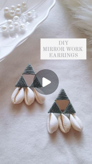 Mirror Earrings Handmade, Mirror Earrings, Quilling For Beginners, Paper Quilling For Beginners, Engagement Mehndi, Engagement Mehndi Designs, Small Mirror, Instagram Diy, Diy Mirror