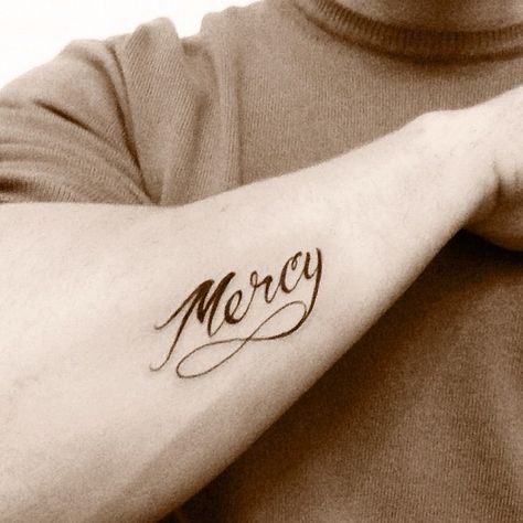 Mercy Forever Nick Jonas Tattoo, Mercy Tattoo, Tattoos That Mean Something, Forever Tattoo, African Tattoo, Tattoo Shows, Memorial Tattoos, Joe Jonas, Nick Jonas